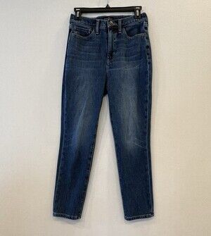 Banana Republic Jeans Womens 27 Short Blue Ultra High Rise Slim Fit Denim